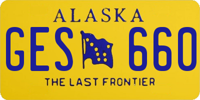 AK license plate GES660