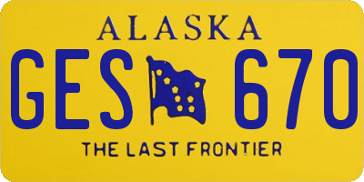 AK license plate GES670