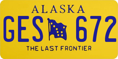 AK license plate GES672
