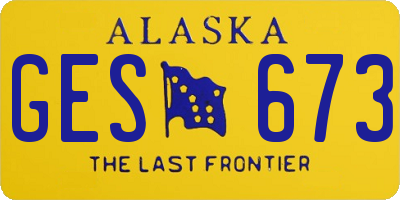 AK license plate GES673