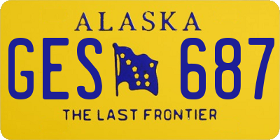 AK license plate GES687