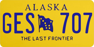 AK license plate GES707