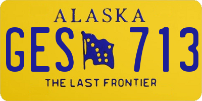 AK license plate GES713