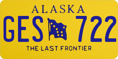 AK license plate GES722