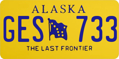 AK license plate GES733