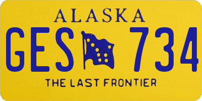 AK license plate GES734