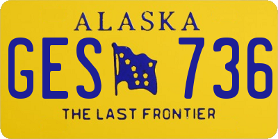 AK license plate GES736