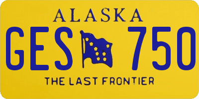 AK license plate GES750