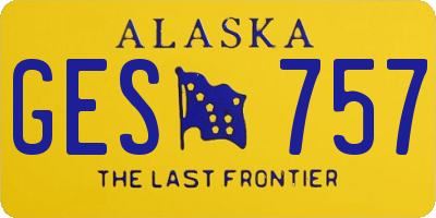AK license plate GES757