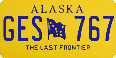 AK license plate GES767