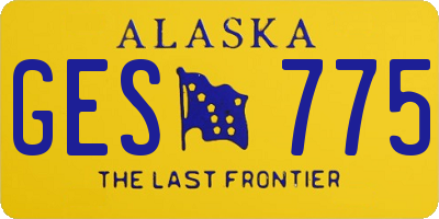AK license plate GES775