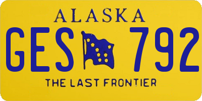 AK license plate GES792