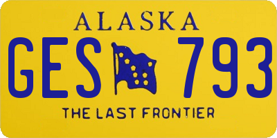 AK license plate GES793