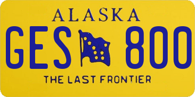AK license plate GES800