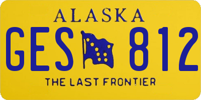 AK license plate GES812