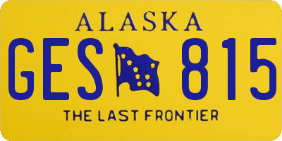 AK license plate GES815