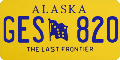 AK license plate GES820