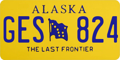 AK license plate GES824