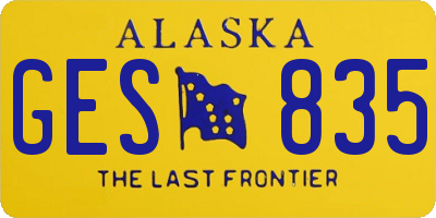 AK license plate GES835