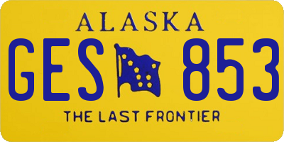 AK license plate GES853