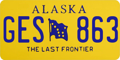 AK license plate GES863