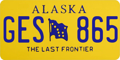 AK license plate GES865