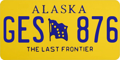 AK license plate GES876
