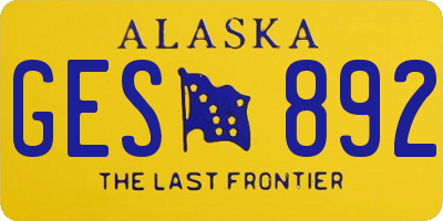 AK license plate GES892