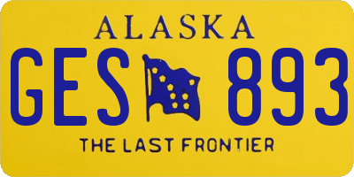 AK license plate GES893