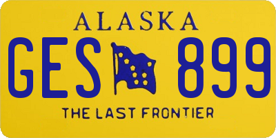 AK license plate GES899