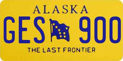 AK license plate GES900