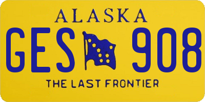 AK license plate GES908
