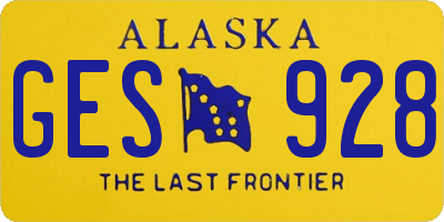 AK license plate GES928
