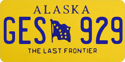 AK license plate GES929