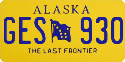 AK license plate GES930