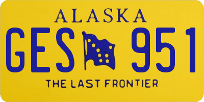 AK license plate GES951