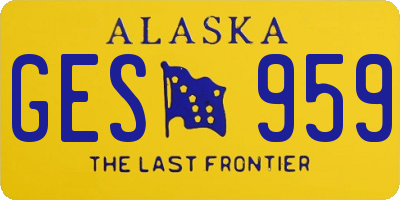 AK license plate GES959