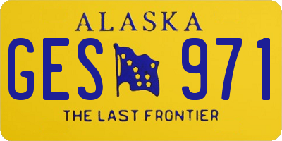 AK license plate GES971