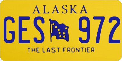 AK license plate GES972