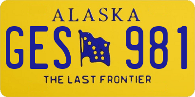 AK license plate GES981