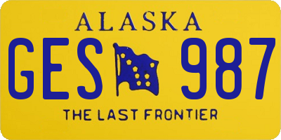 AK license plate GES987