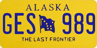 AK license plate GES989