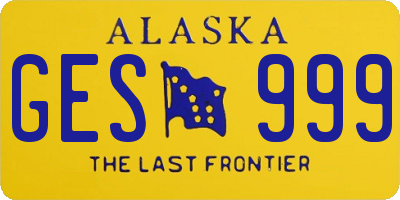 AK license plate GES999