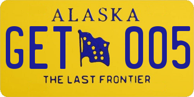 AK license plate GET005