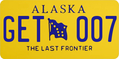 AK license plate GET007