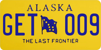 AK license plate GET009