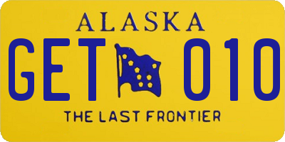 AK license plate GET010