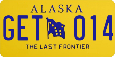 AK license plate GET014