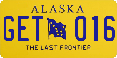 AK license plate GET016