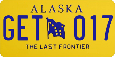 AK license plate GET017